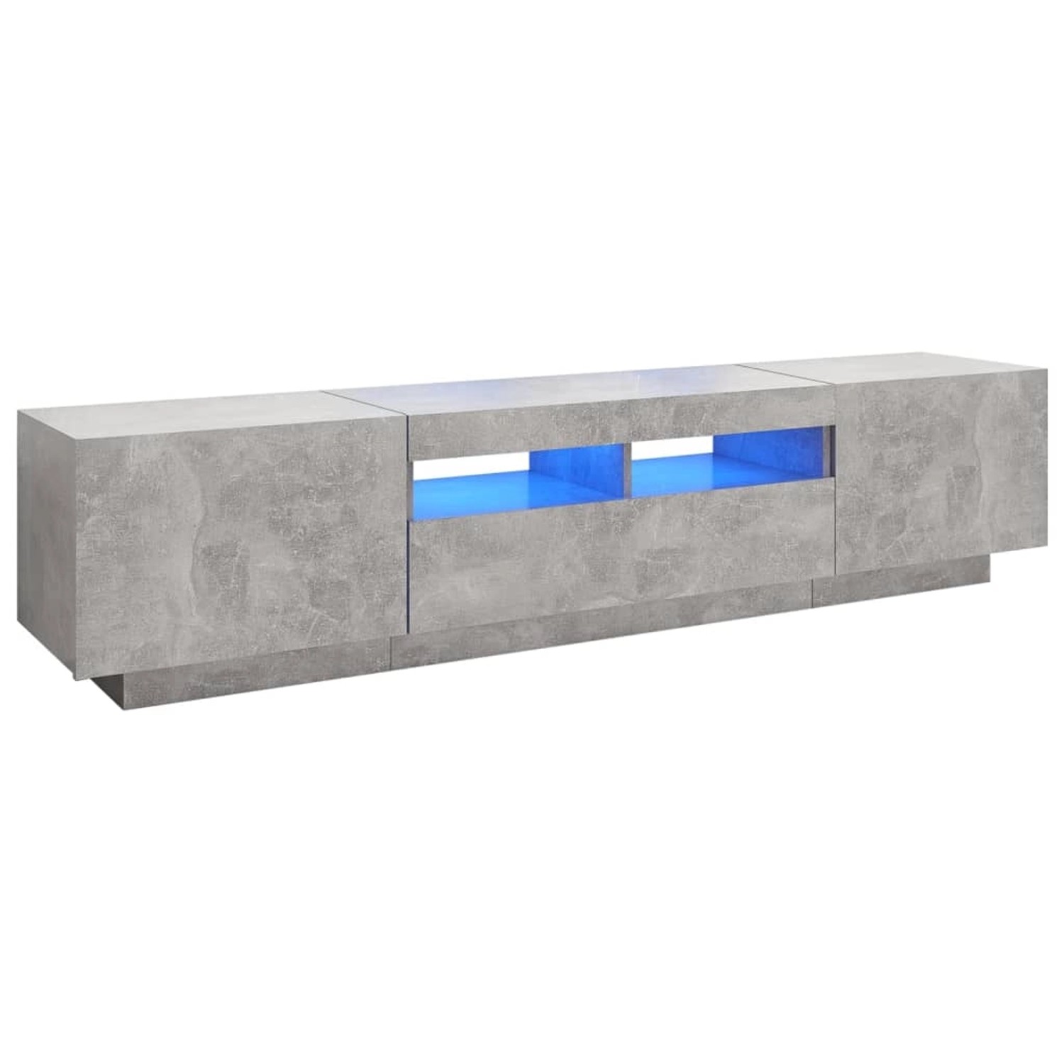 VidaXL TV-Schrank mit LED-Leuchten Betongrau 180x35x40 cm 2