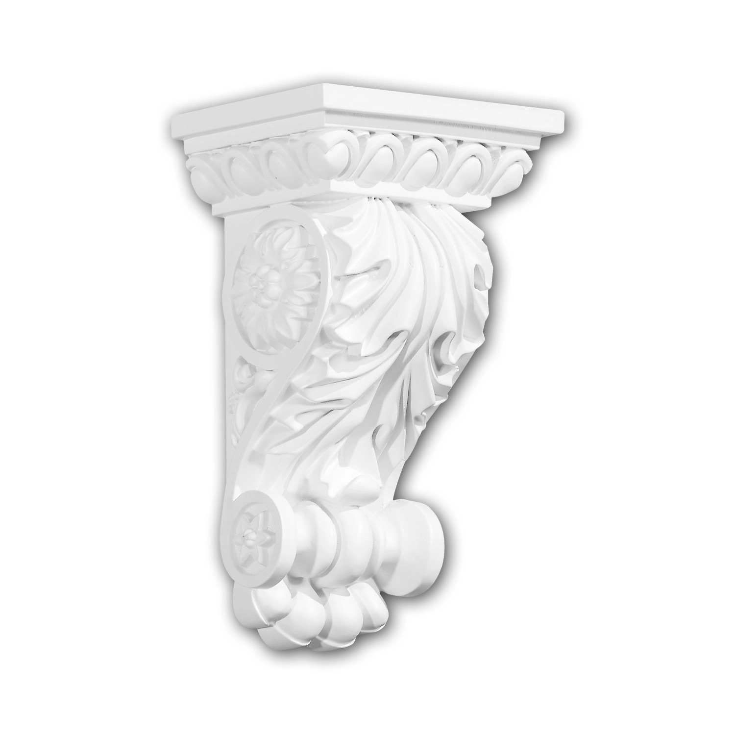 PROFHOME 119016 Konsole Zierelement dekoratives Element Stuckdekor, 12,7 cm x 20,9 cm x 9,2 cm Weiß