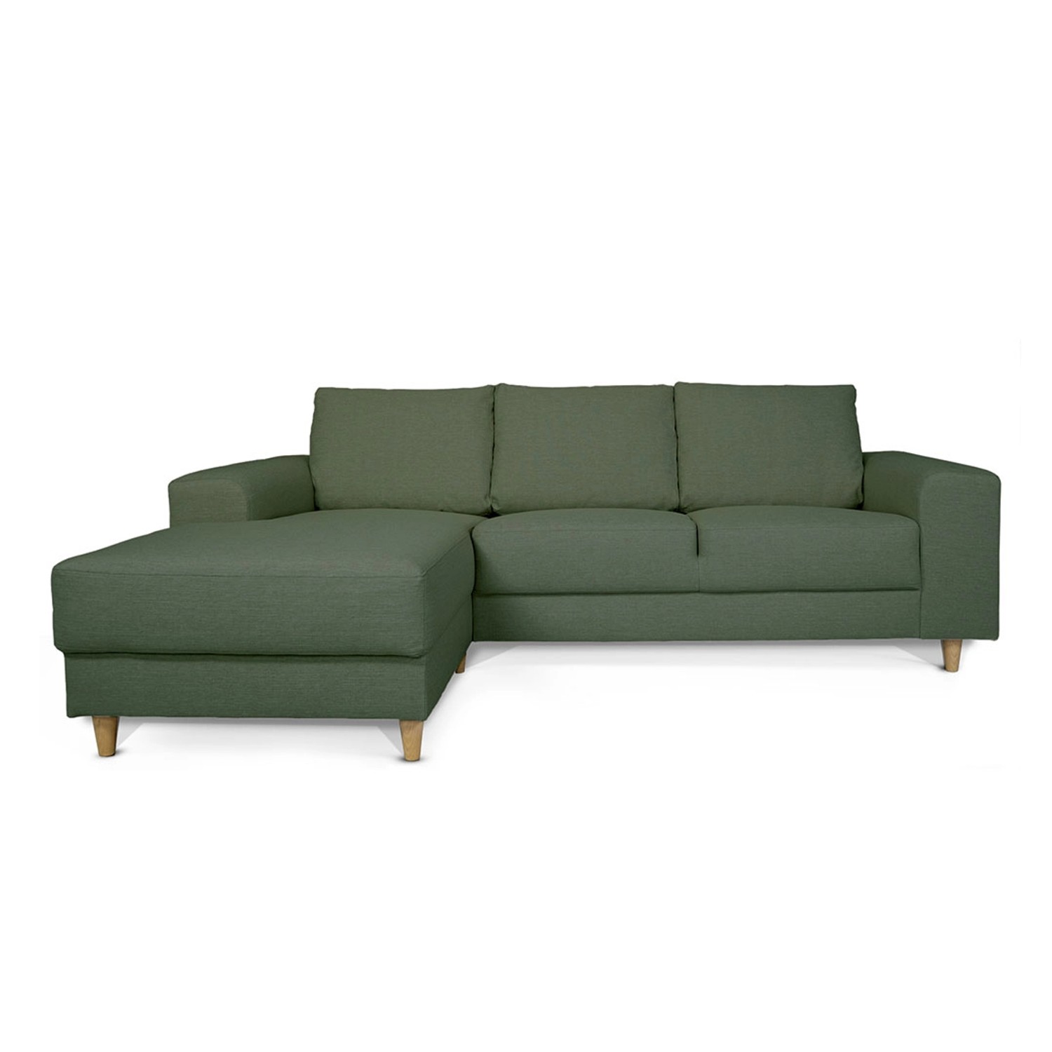 ebuy24 Nordic Sofa mit Chaiselong Links Gewendet Grün günstig online kaufen
