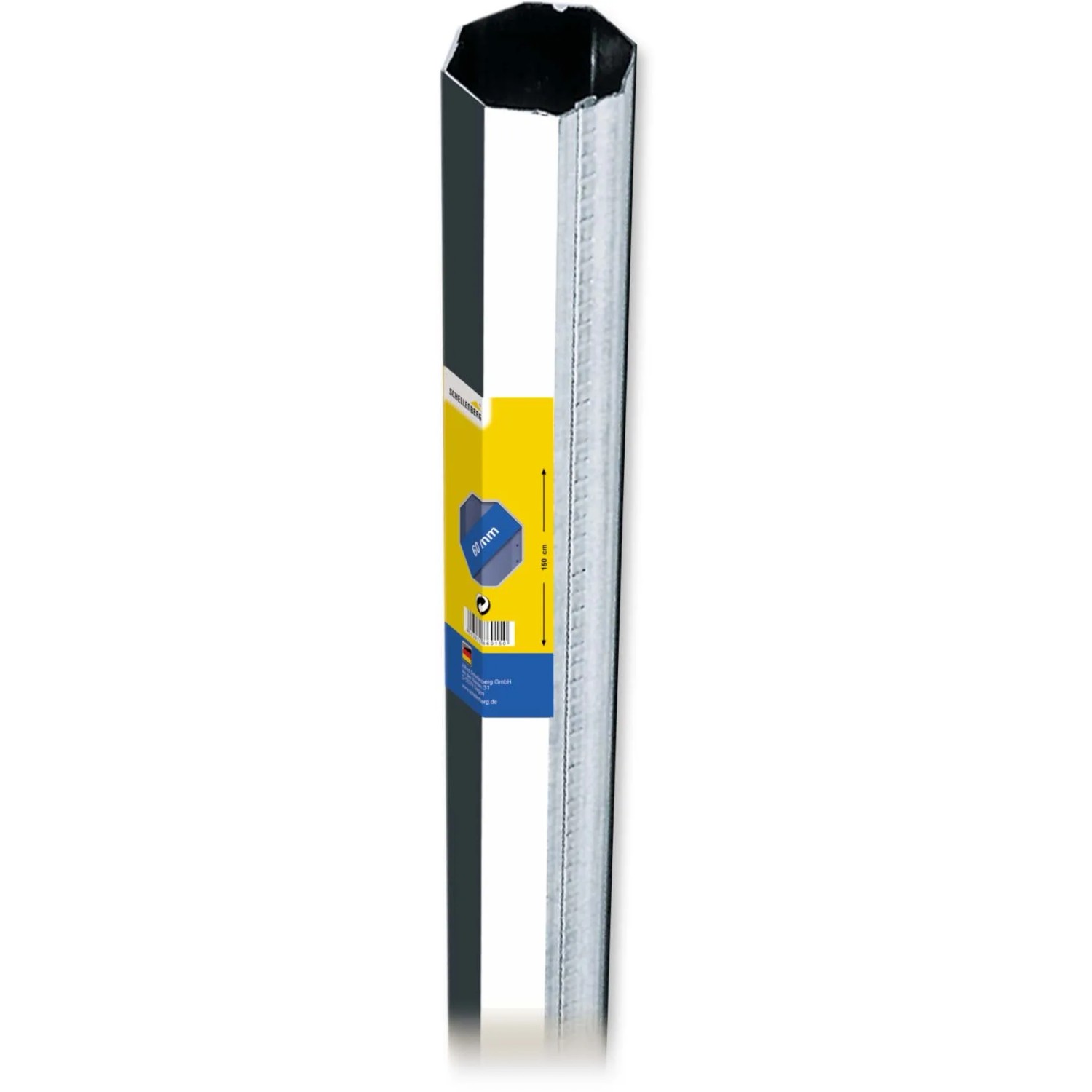 Schellenberg Rollladenwelle Maxi, 60x1500 mm, Achtkant, Stahl verzinkt.