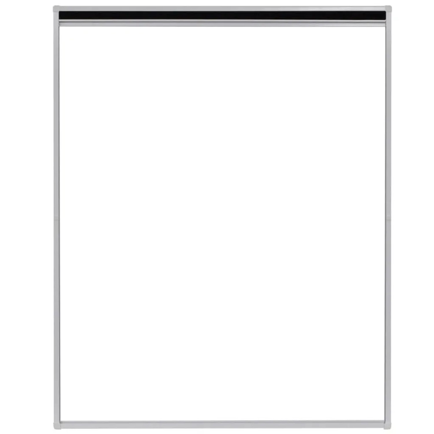 vidaXL Insektenschutz-Plissee für Fenster, weißer Aluminiumrahmen, schwarze obere Leiste, 80x100 cm.