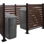 Brauner MCW Mülltonnenzaun K57 aus Alu, 130x300x110cm, für bis zu 12 Mülltonnen.