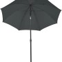 Grauer Siena Garden Marktschirm City, Ø 180 cm, mit Schieber zum Öffnen.