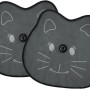 2er Set Auto-Sonnenschutz mit Katzenmotiv für Kinder, einfache Anbringung mit Saugnäpfen.