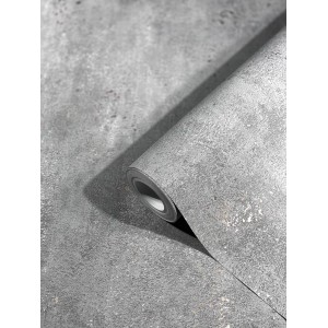 Grau-metallic Vliestapete in Betonoptik von Marburg, Rollenmaß 0,53x10,05m.