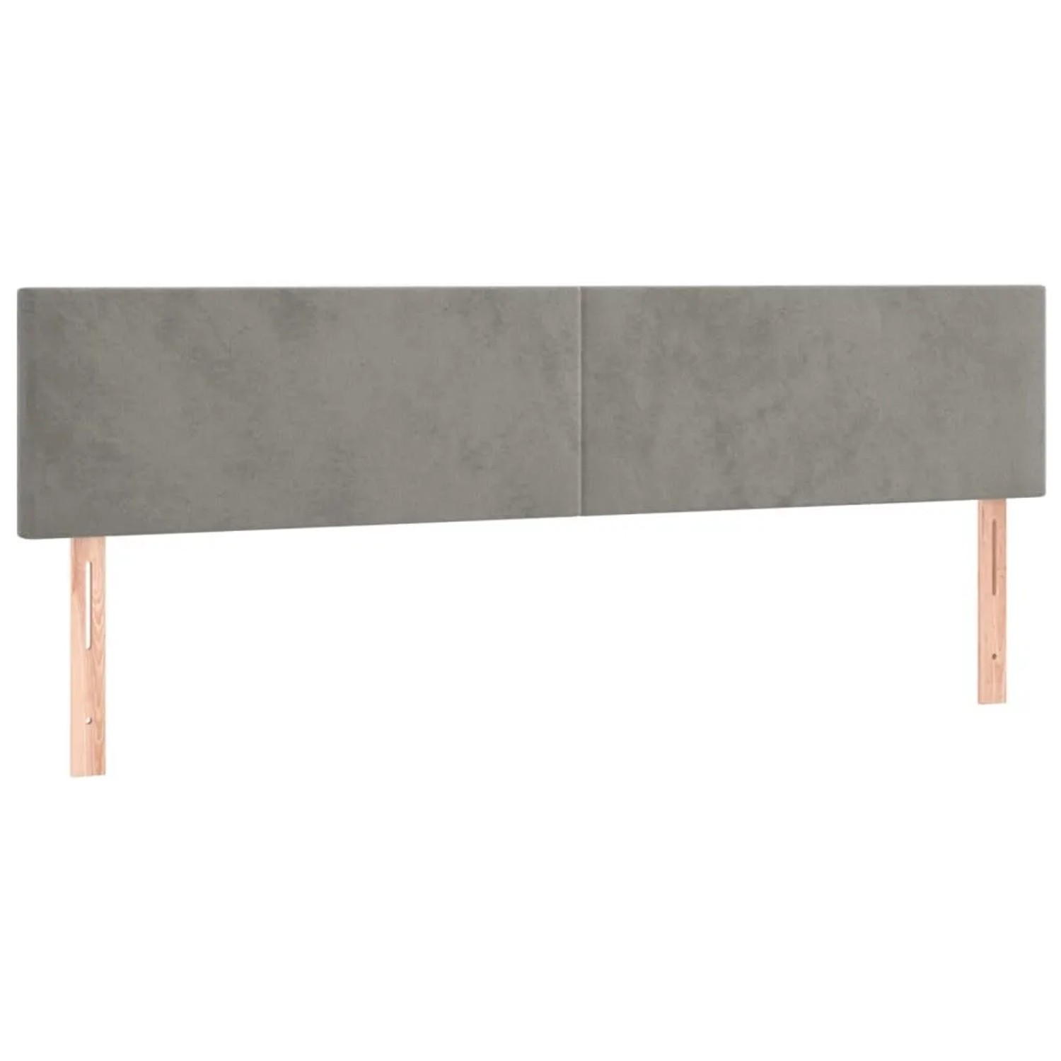 vidaXL Kopfteile 2 Stk Hellgrau 90x5x78/88 cm Samt 345838