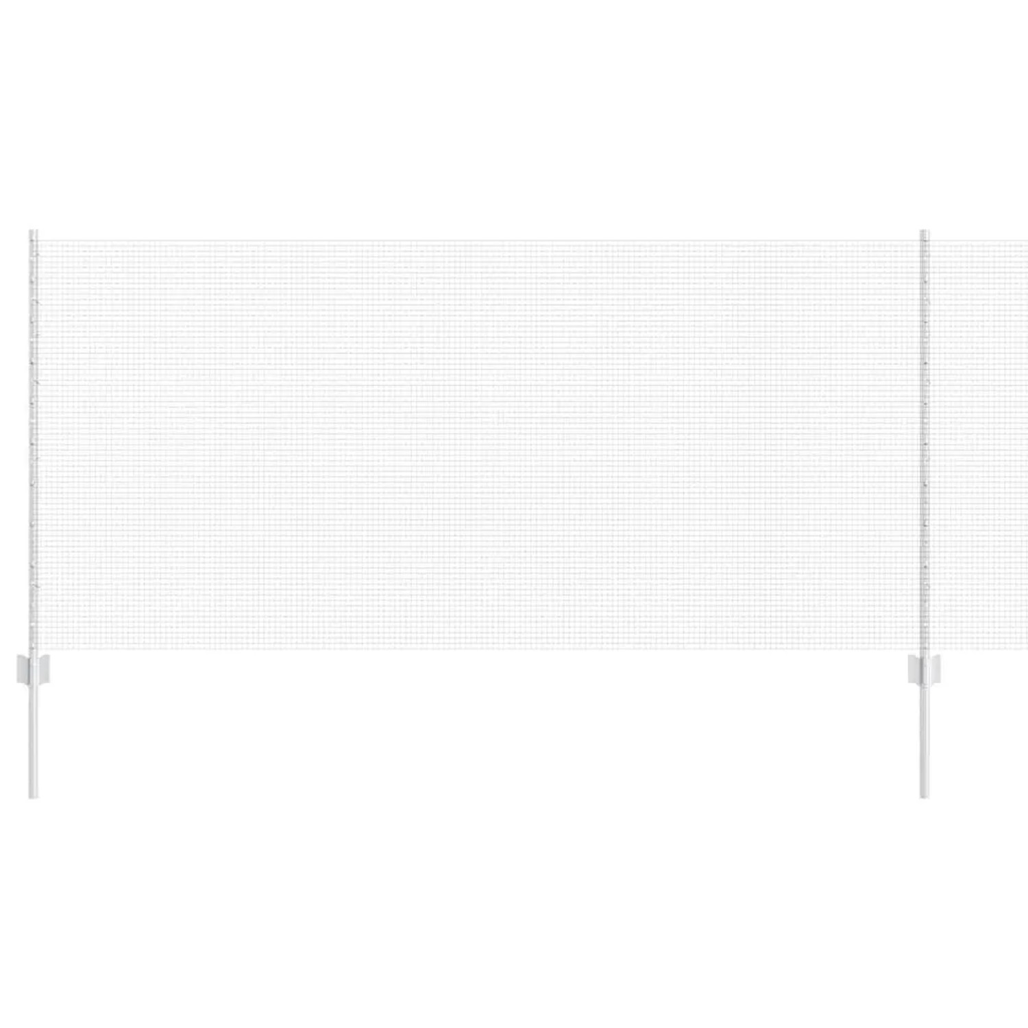 vidaXL Zaun mit Pfosten Silber 1 x 50 m Stahl 3336395 günstig online kaufen