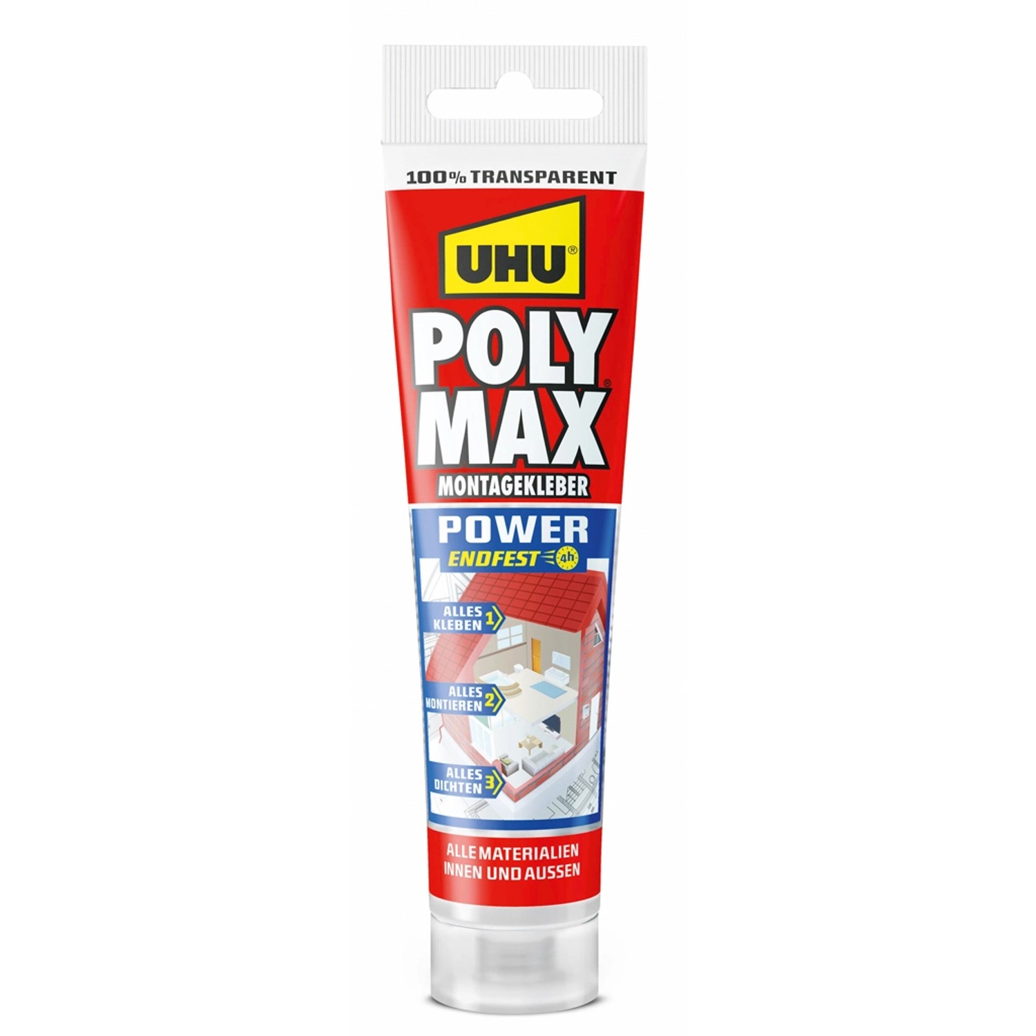 UHU Poly Max Montagekleber Power Transparent Tube 115 g günstig online kaufen