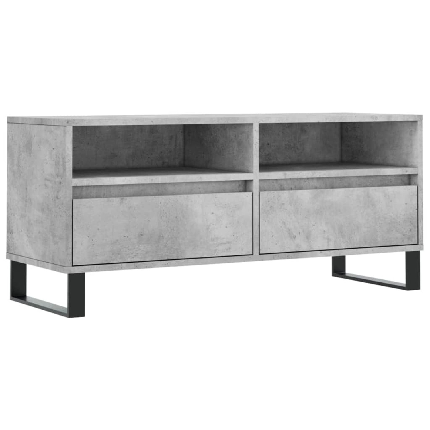 VidaXL TV-Schrank Betongrau 100x34,5x44,5 cm Holzwerkstoff  Modell 3 günstig online kaufen