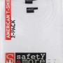 Safety&More American T-Shirts, 2er-Pack, Weiß, Größe XL, Arbeitskleidung aus Baumwolle.