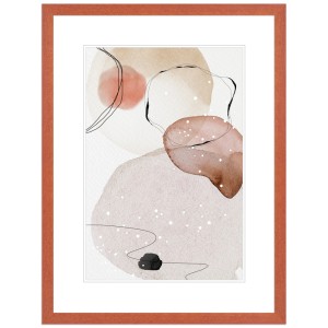 Moderner Bilderrahmen in Kirschbaum-Optik, 10x15 cm, aus Massivholz für Fotos und Bilder.