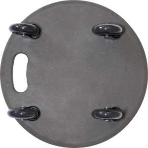 Wagner Transportroller MM1610: Runde MDF-Platte mit 4 Rollen und Tragegriff, Tragkraft 250 kg.