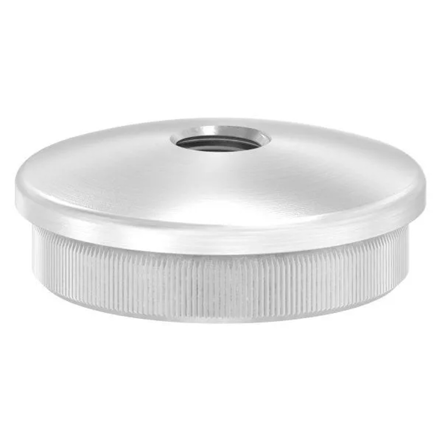 FeNau Einsteckkappe V2A Für Rohr Ø 42,4 mm X 2,0 mm Mit M10 Gewinde Gewölbt