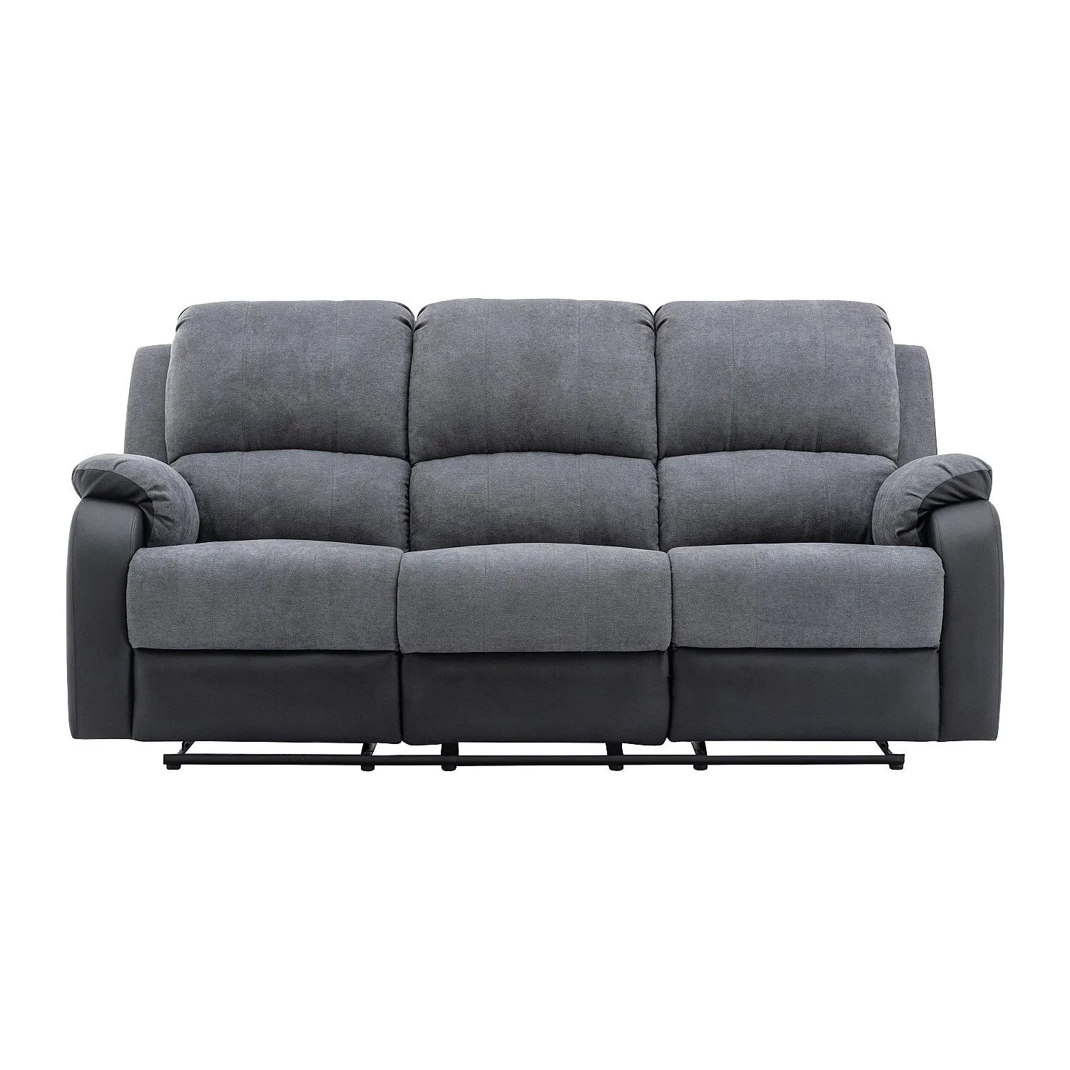 Vente-unique Relaxsofa Brody Schwarz  Grau 202 cm