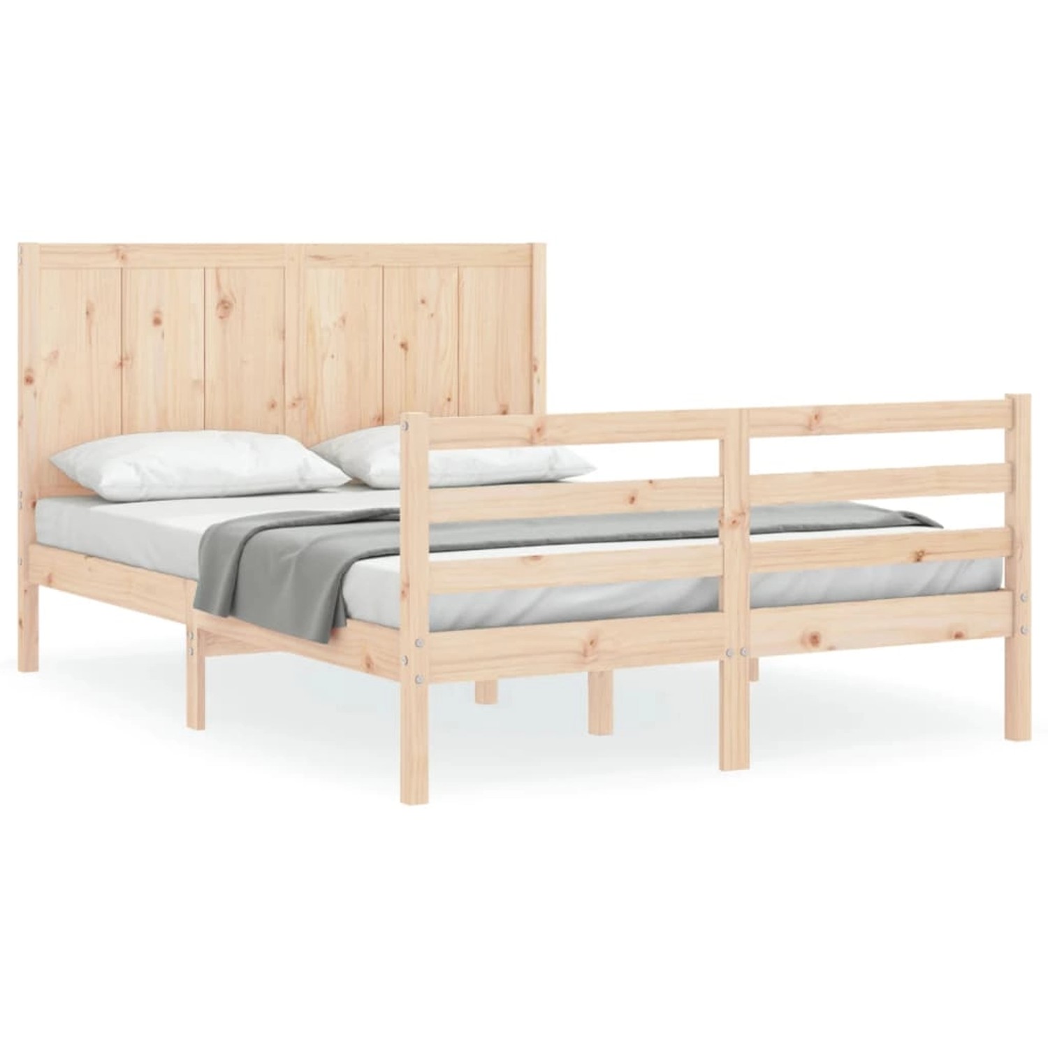 vidaXL Massivholzbett mit Kopfteil 140x200 cm 3194506 günstig online kaufen