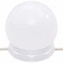 Detailaufnahme einer weißen LED-Lampe für den vidaXL Schminktisch.