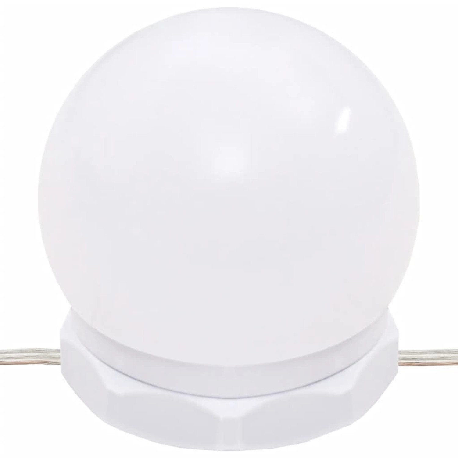 Detailaufnahme einer weißen LED-Lampe für den vidaXL Schminktisch.