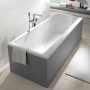 Villeroy & Boch Subway Duo Rechteck-Badewanne, 190x90 cm, Weiß. Acryl-Badewanne mit zwei Rückenschrägen.
