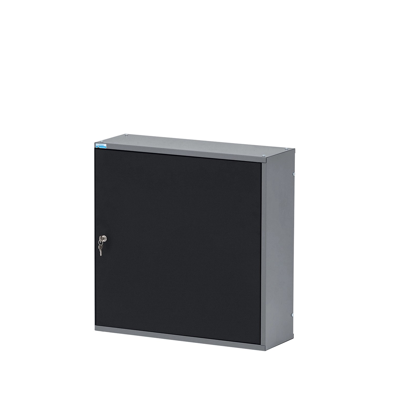 Küpper Hängeschrank Eintürig mit 6 Sichtboxen 60 x 60 x 20 cm Schwarz-Hellgrau