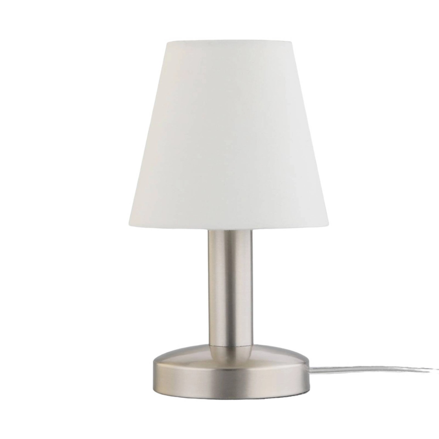 Lindby Tischlampe Hanno 9620810 Modern in Weiß aus Textil 1-flammig E14 Schlafzimmerleuchte