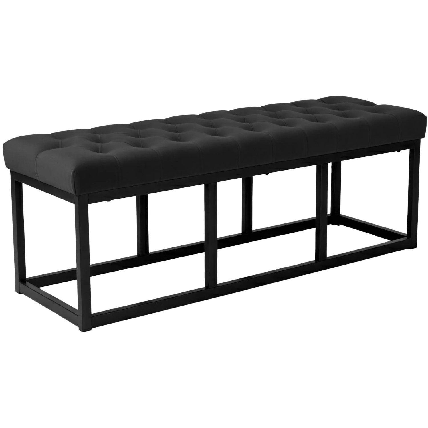 CLP Sitzbank Polson Samt Schwarz schwarz/120 cm