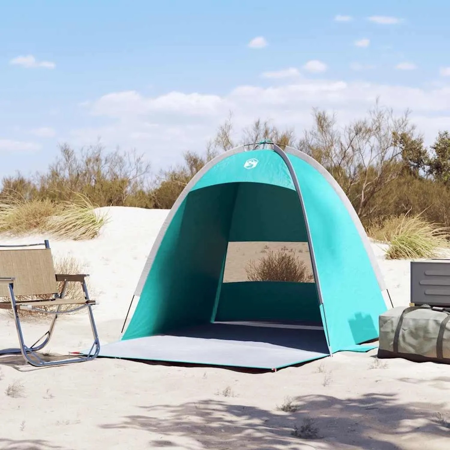 vidaXL Strandzelt 3 Personen Seegrün Wasserdicht 4009456_4