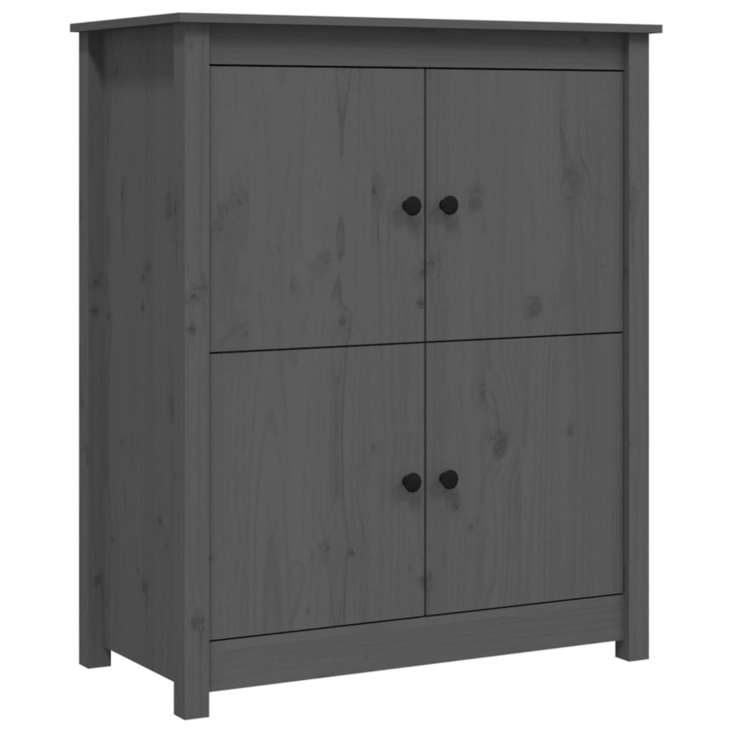 vidaXL Sideboard Grau 83x41,5x100 cm Massivholz Kiefer 821509