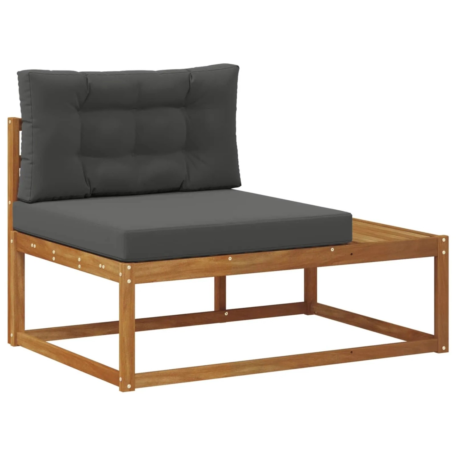 vidaXL Outdoor Endsofa Natur 115 x 83 x 73 cm Massivholz Akazie 900554