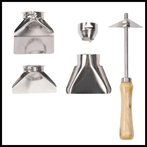 Zubehörset für Einhell Heißluftpistole TH-HA 2000/1: Düsen und Farbkratzer für vielseitige Anwendungen.