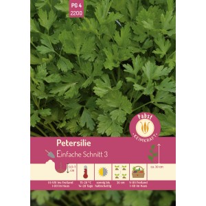 Saatgutpackung Pabst Keimkraft Petersilie, glattblättrig, einfache Schnitt 3.