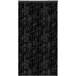 Schwarzer Arsvita Flauschvorhang/Flauschgardine 90x220cm mit Unistreifen, ideal als Fenstervorhang.