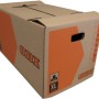 OBI Umzugskarton XL, 126 l, bis 45 kg, mit Tragegriffen und Beschriftungsfeldern.