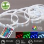 3 m LED-Flexband für Außen, mit Fernbedienung für Farbwechsel, dimmbar und kürzbar.