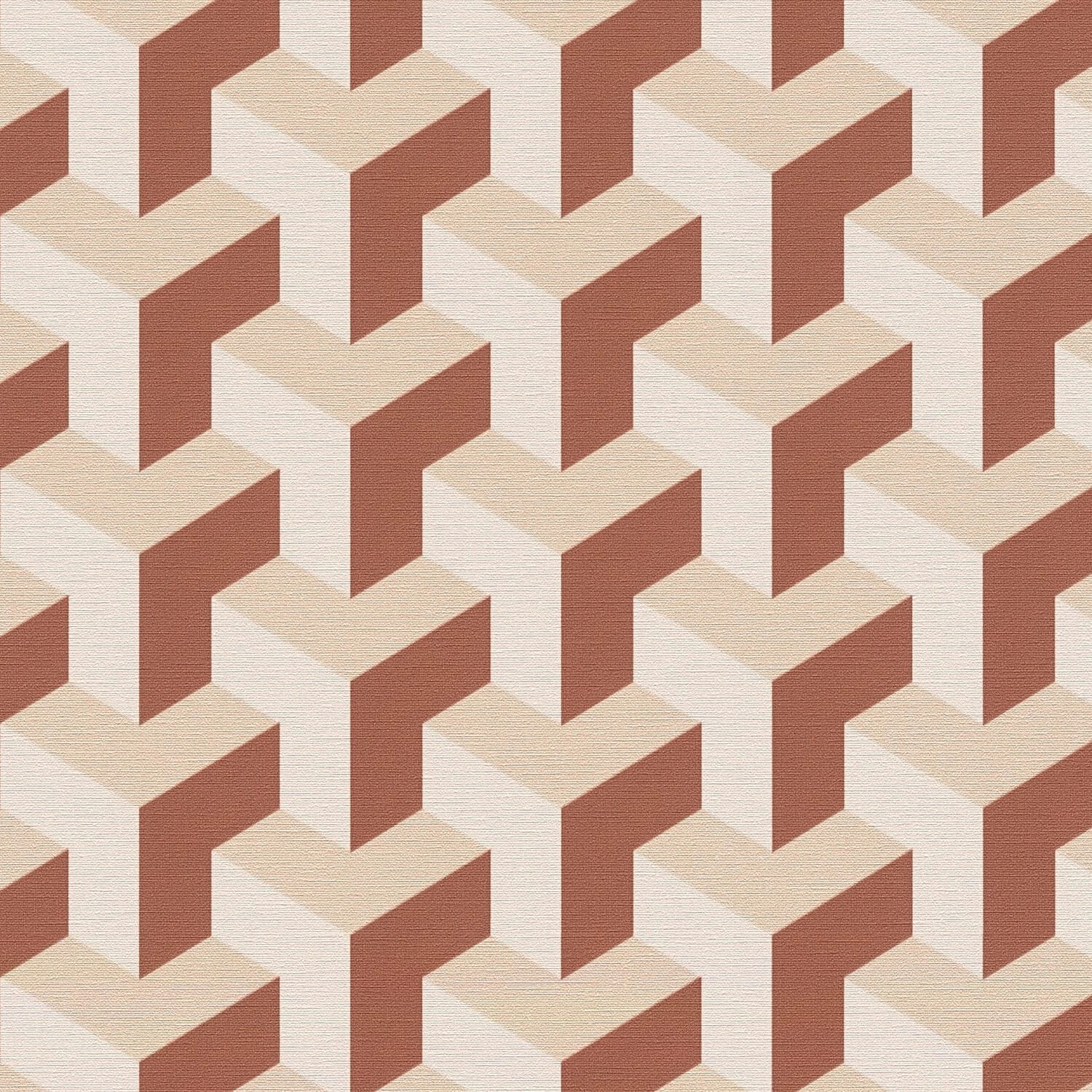 PROFHOME 781503-GU 3D Tapete Grafisch schimmernd Creme Rot Gold 0,53 m x 10 günstig online kaufen