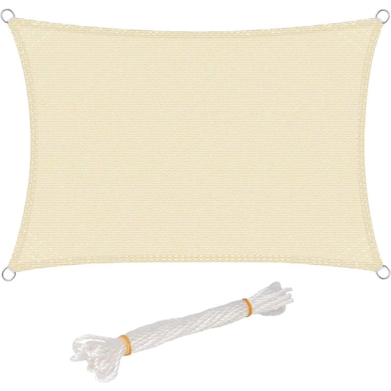 WOLTU Sonnensegel Sonnenschutz HDPE Windschutz UV Schutz Creme 2x2 m