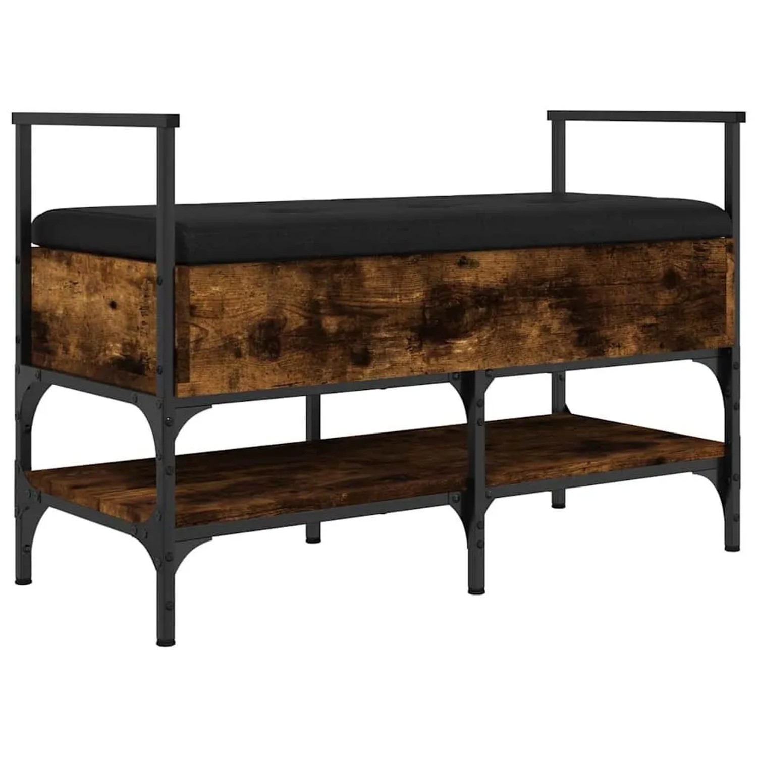 vidaXL Schuhbank Räuchereiche 85,5x42x57,5 cm Holzwerkstoff 835231