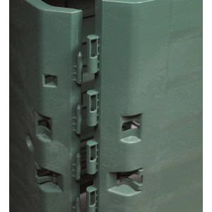 Detailaufnahme: Grüner Garantia Thermo-King Komposter 600 l, Stecksystem.