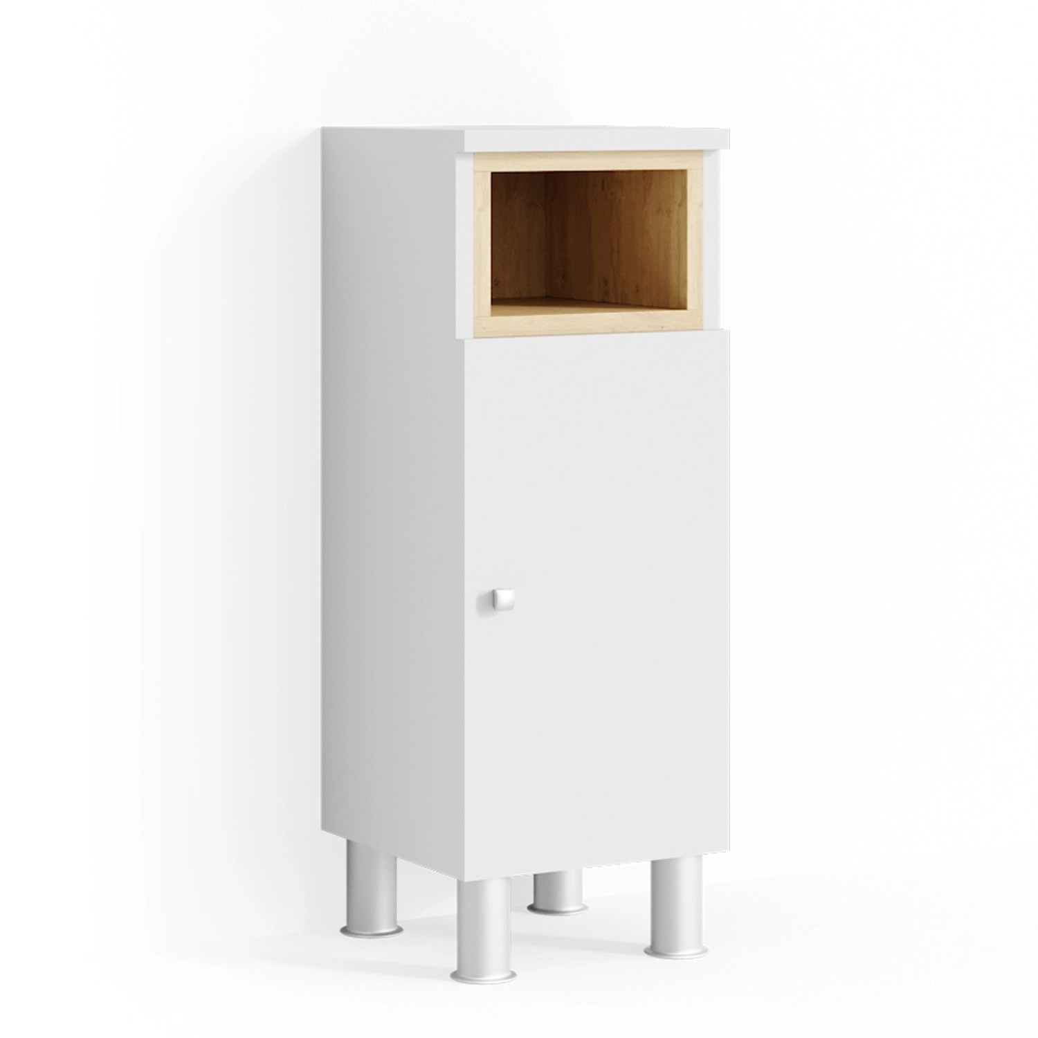 Thumbnail - Vicco Midischrank Aquis Weiß/Sonoma 30 x 82 cm