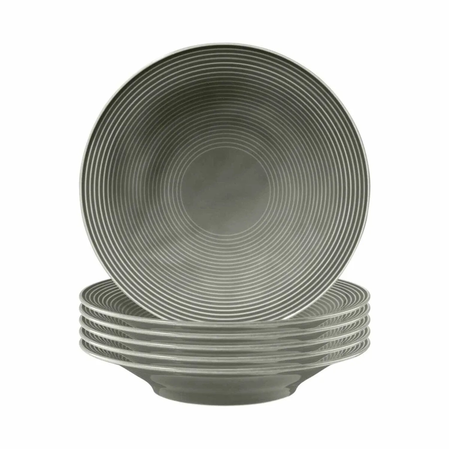 Seltmann Weiden Beat Color Glaze Suppenteller 22,5 cm 6er Set Perlgrau