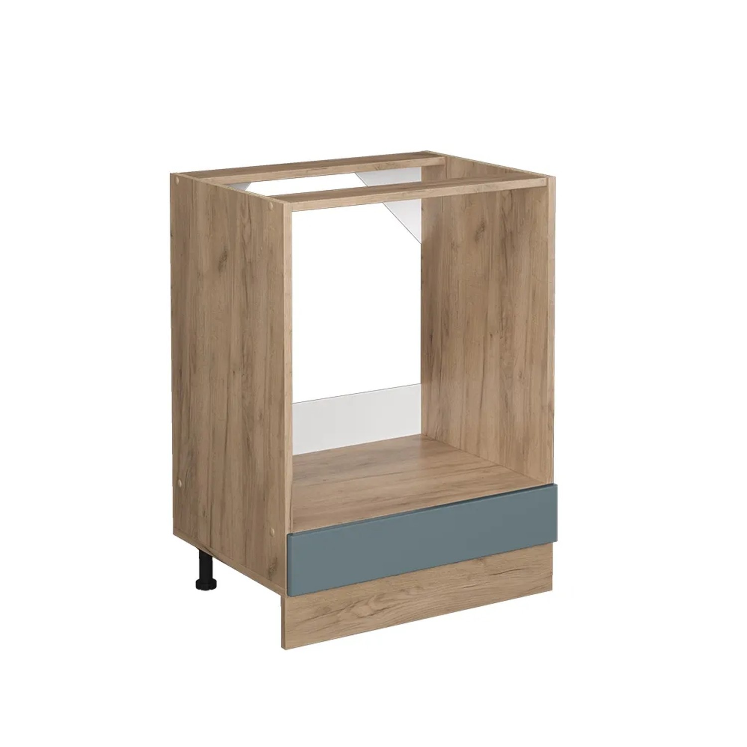 Vicco Herdumbauschrank R-Line Blau-Grau/Goldkraft Eiche 60 cm ohne Arbeitsplatte