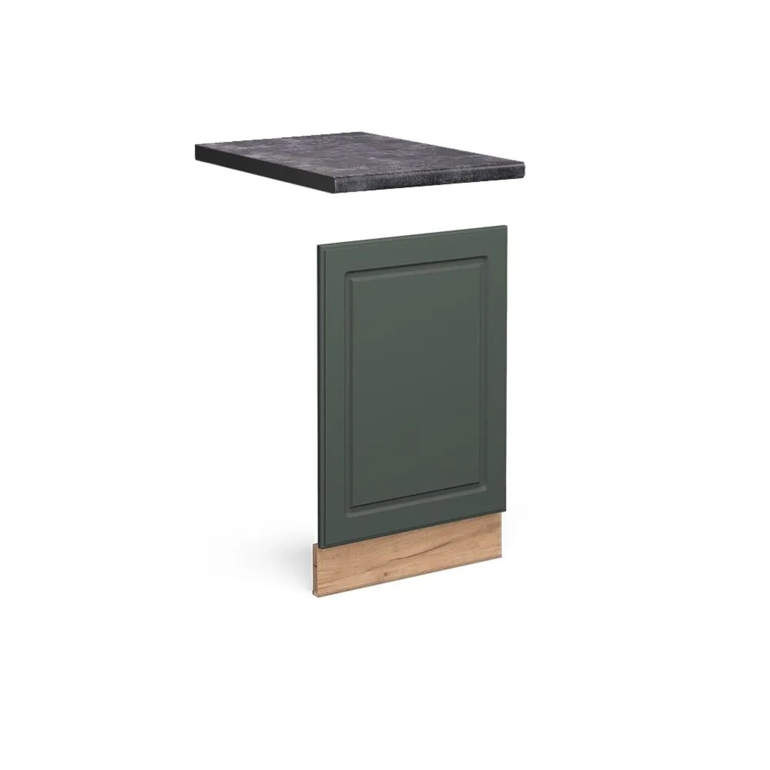 Vicco Frontblende Fame-Line Grün-Gold Landhaus Goldkraft Eiche 45 cm AP Anthrazit