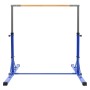 Blaues, höhenverstellbares Hauki Gymnastik Turnreck mit Holzstange, faltbar für Kinder. Spiel & Spaß.