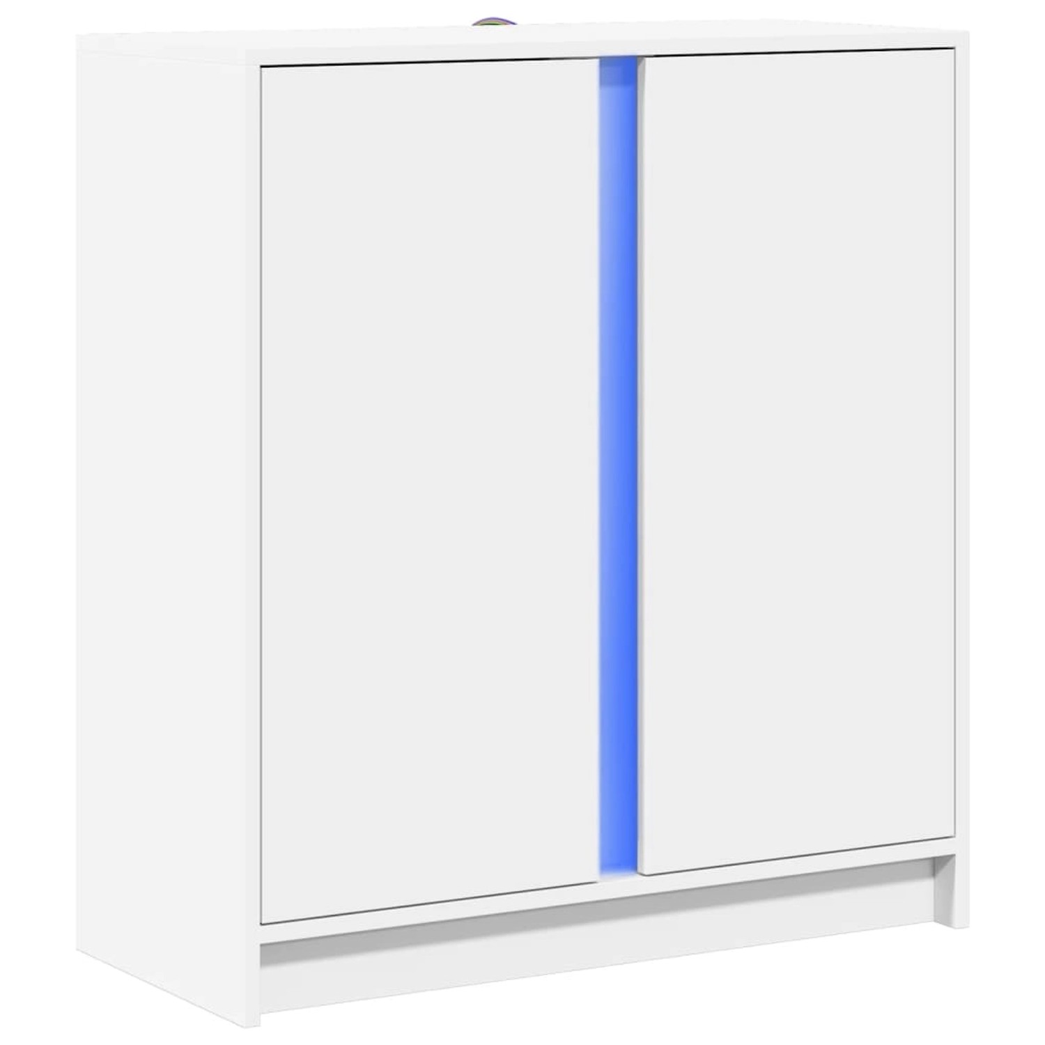 vidaXL LED-Sideboard Weiß 77x34x85 cm Holzwerkstoff 852131