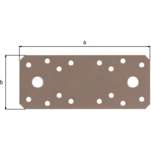 Alberts Duravis Flachverbinder, perlbeige, 133x55x2,5 mm, mit Löchern zur einfachen Montage.