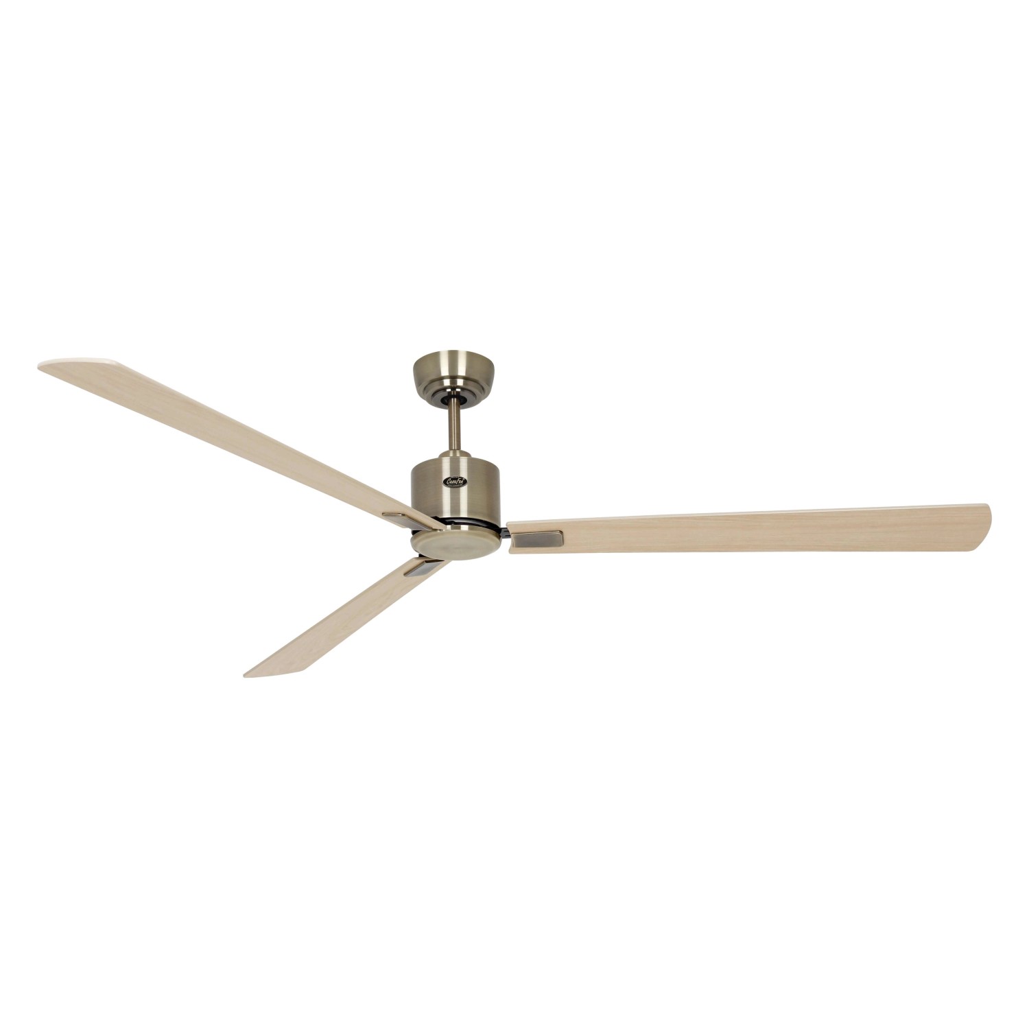Energiespar Deckenventilator Eco Neo III, 180 cm, Messing Antik mit Ahorn-Buche Flügel.