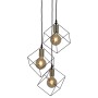 Näve Pendelleuchte Canto, 3-flammig, 146 cm. Hängelampe im Industrial-Stil mit würfelförmigen Lampenschirmen.