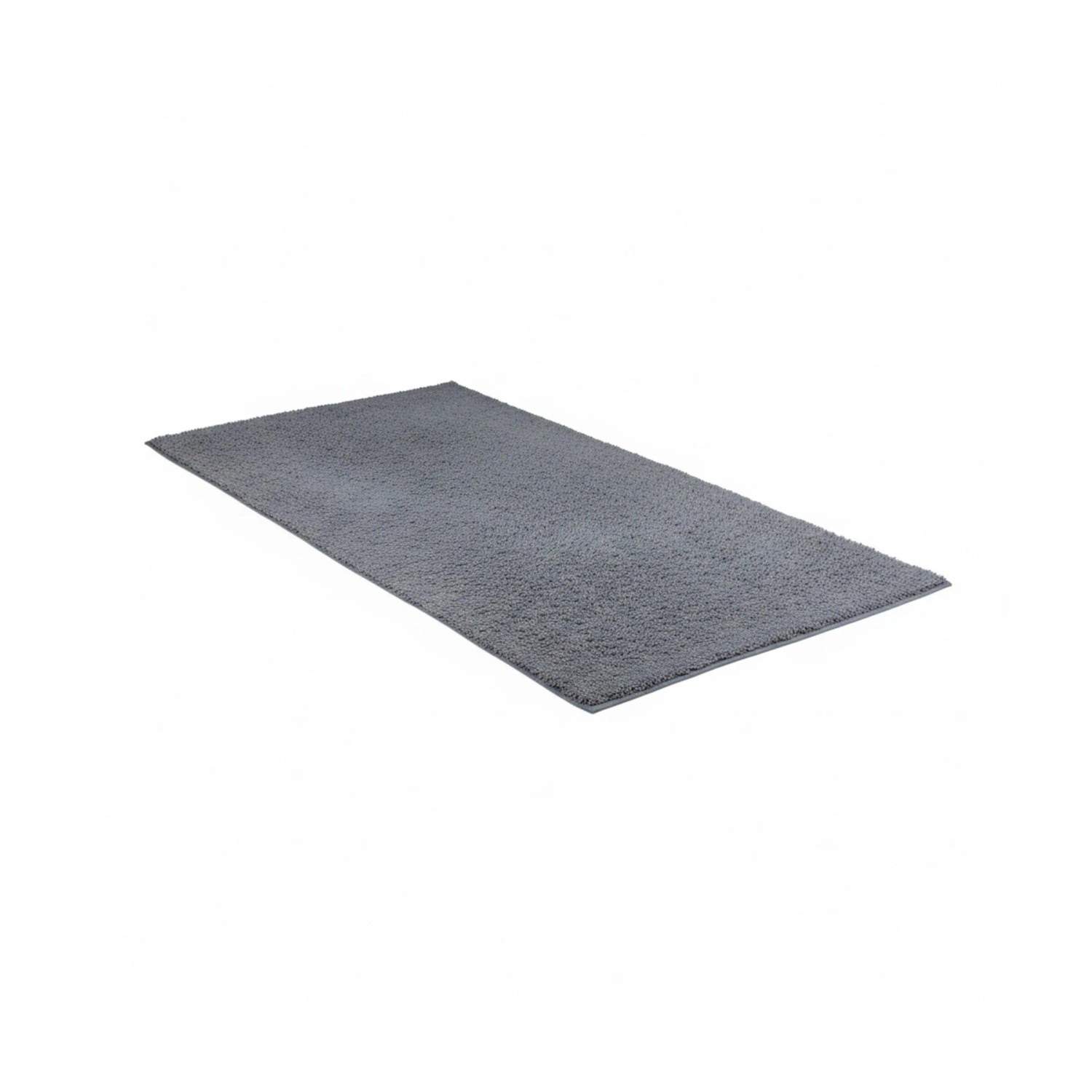 Relaxdays Badteppich Baumwolle Grau Rutschfest Waschbar 80 cm x 150 cm