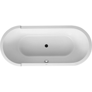 Ovale Duravit Badewanne Starck, 180x80 cm, Einbauversion in Weiß, Draufsicht.