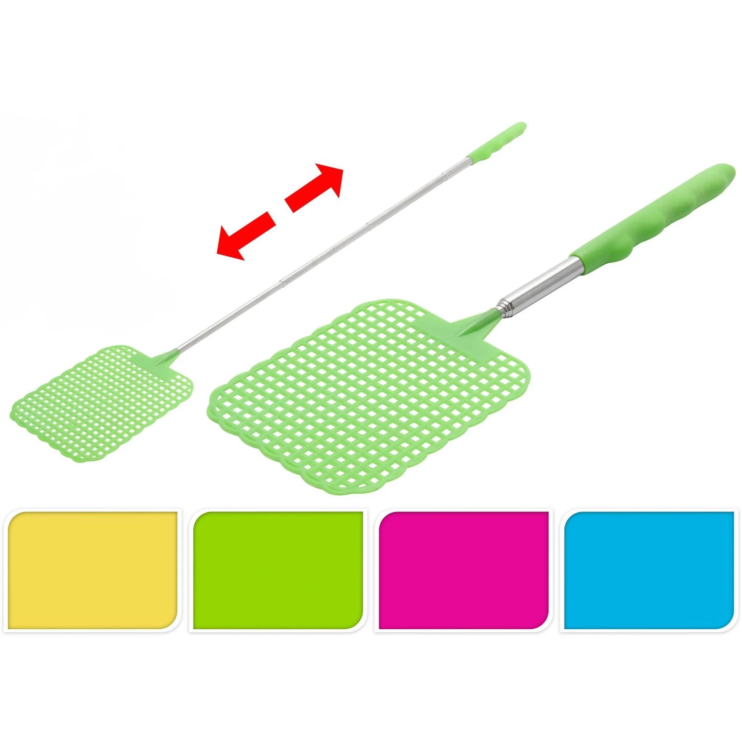 Fliegenklatsche Kunststoff Ausziehbar 24 cm - 56 cm Farbauswahl