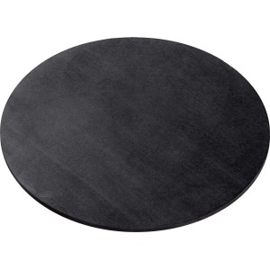 Schwarze Gummi-Dichtungsplatte, rund, Ø 100mm, zuschneidbar für individuelle Abdichtungen.